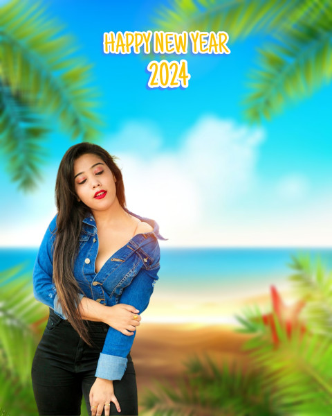 PicsArt 2024 New Year Editing Girl Background CB Full HD Free Download