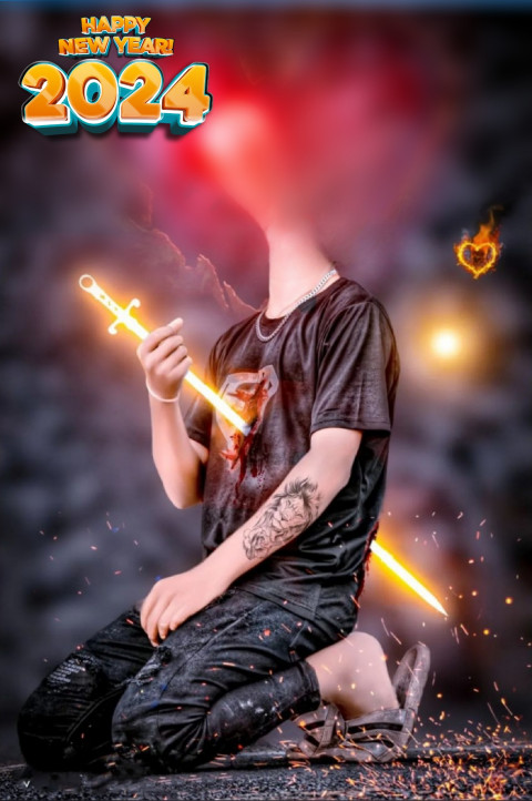 PicsArt 2024 New Year Without Head Boy Background CB Editing Full HD