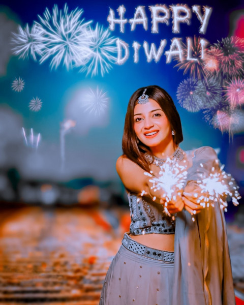 PicsArt Diwali HD Girl Background For Firework Photo Editing Images