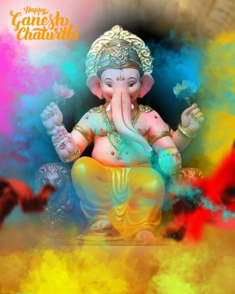 PicsArt Ganesh Chaturthi Background HD For Photo Editing Free