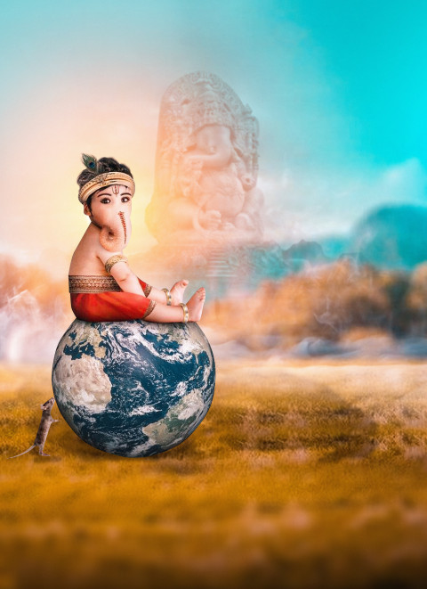 Picsart Ganesh Puja Editing Background HD