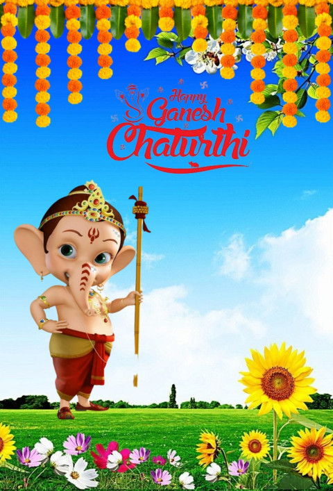 PicsArt Ganpati Ganesh Chaturthi CB Editing Background Download