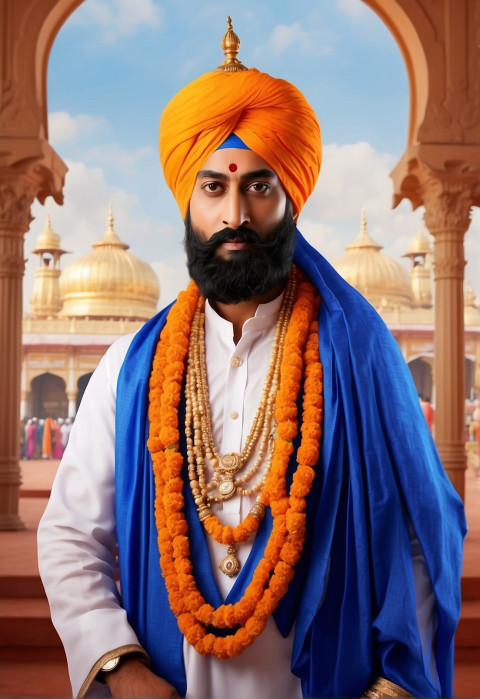 Picsart Guru Govind Singh Ji Jayanti Banner Background Download