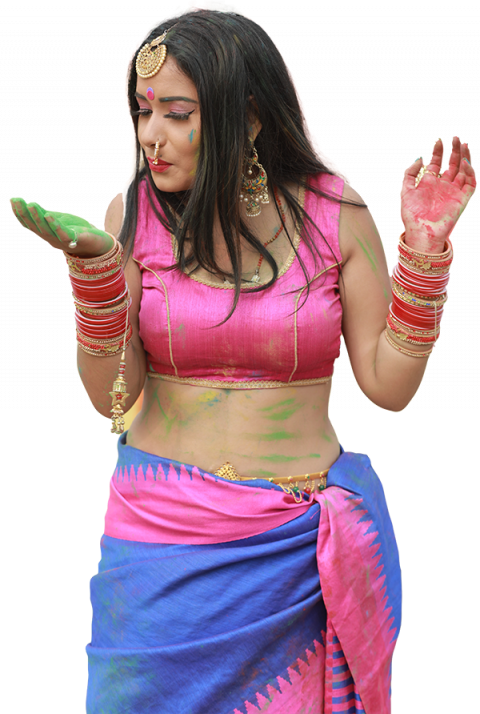 Picsart Holi Editing Girl PNG Images Download Full HD