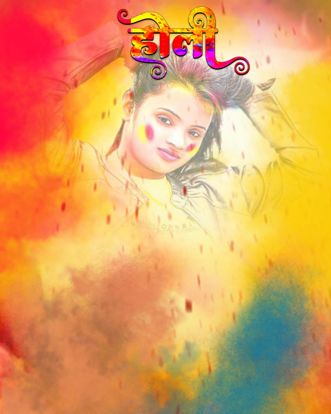 PicsArt Holi Photo Editing Background With Girl Full HD