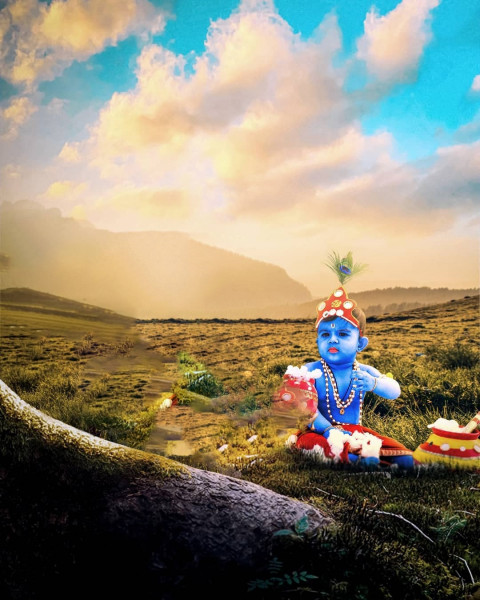 PicsArt Krishna Janmashtami Editing Background Download