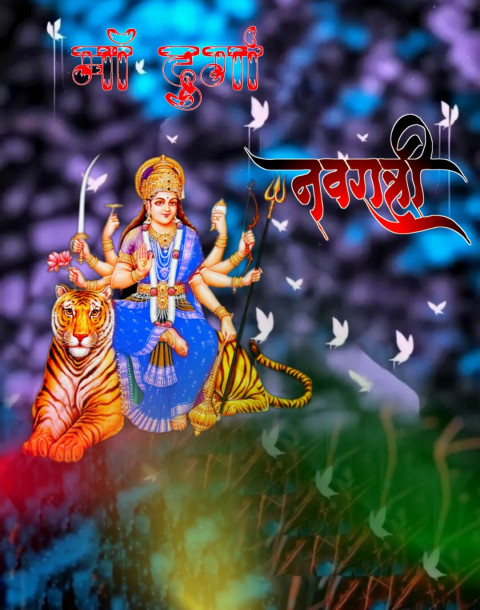 Picsart Maa Durga Face Navratri Background