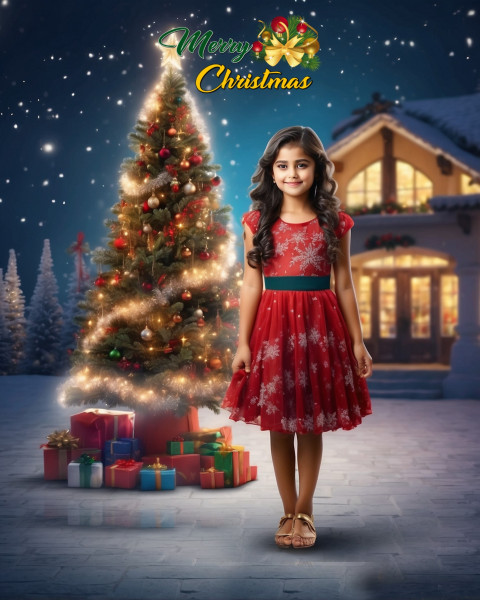 PicsArt Merry Christmas Editing New Background CB Editing With Girl