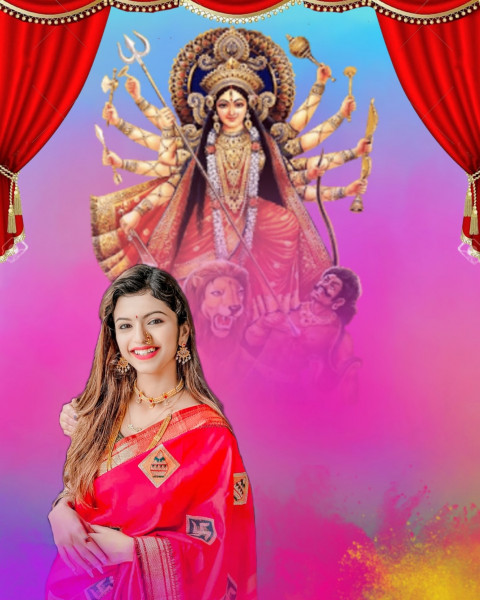 PicsArt Navratri Durga Pooja Editing Background Girl Free