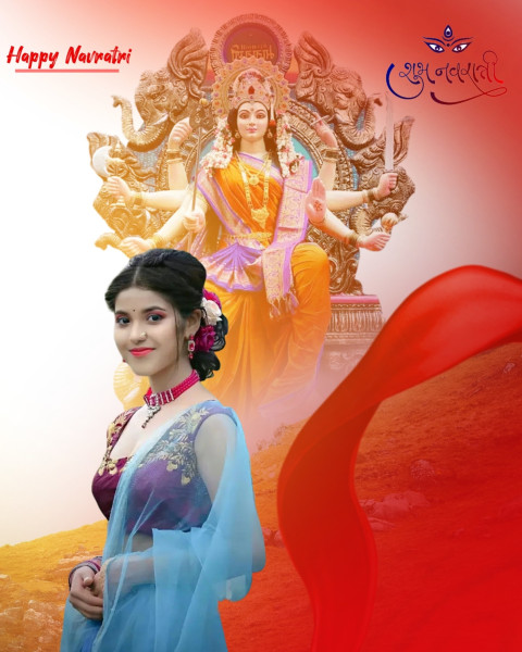 Picsart Navratri Photo Editing Background With Girl