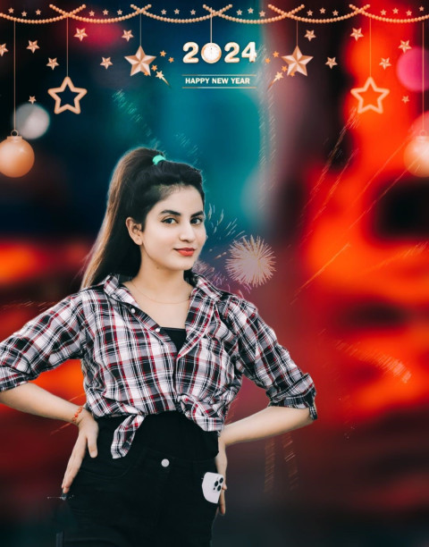 PicsArt New Year Girl Photo Editing CB Background Free in 2024 Image