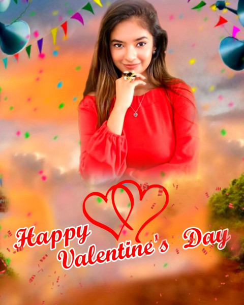 PicsArt Valentine's Day Background For Editing With Girl