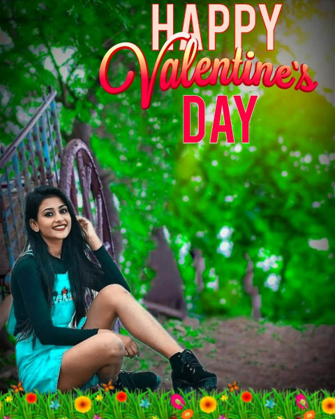 PicsArt Valentine's Day Background For Editing With Girl