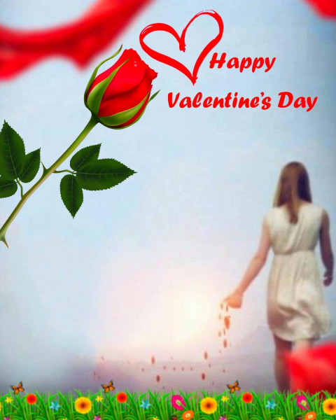PicsArt Valentine's Day Background For Editing With Girl