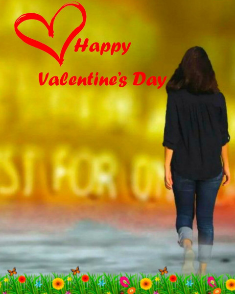 PicsArt Valentine's Day Background For Editing With Girl