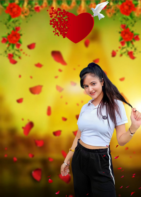 PicsArt Valentine's Day CB Photo Editing Background With Girls