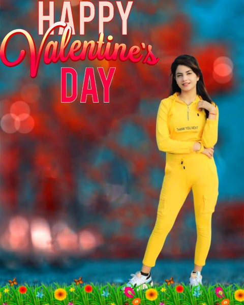 PicsArt Valentine's Day Photo Editing Background With Girl For Photoshop