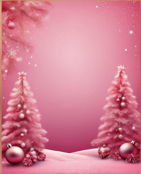 Pink Christmas Tree Background HD For Editing Wallpapers Free Img