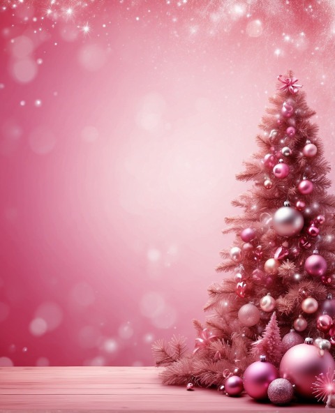 Pink Christmas Tree Background HD For Editing Wallpapers Free Pic
