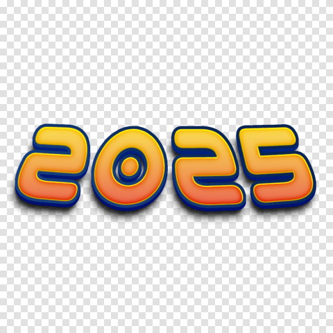 Png Text For New Year 2025 Cb Vector Stock