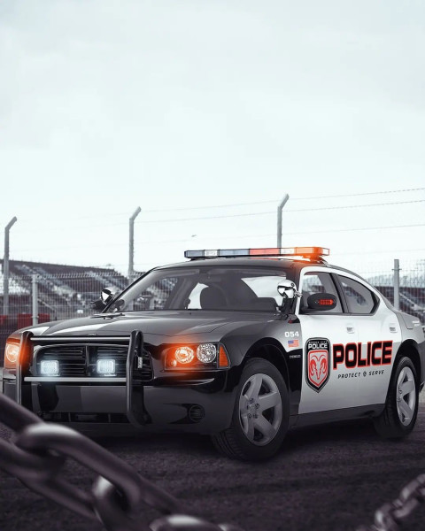 Police Car Viral Editing Background for PicsArt And Photoshop