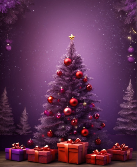 Pruple Christmas Background Editing Free Wallpaper HD