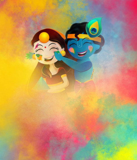 Radha Krishna Happy Holi Editing Cb Background