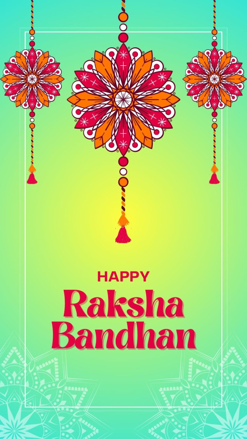 Red and Pink Raksha Bandhan WhatsApp Status, image for free