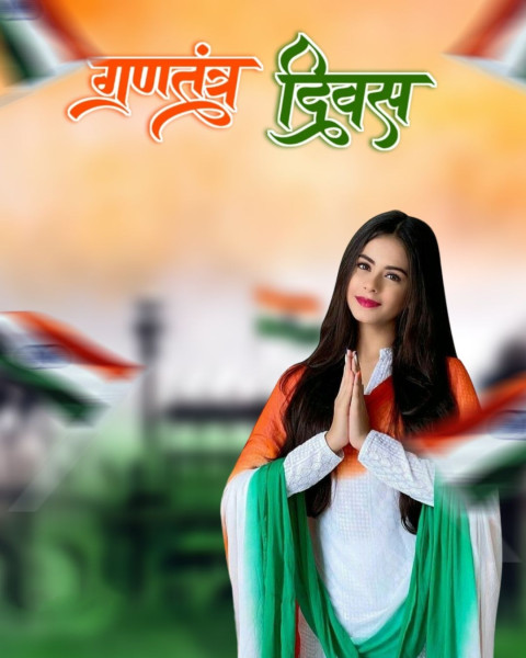 Republic Day 2024 Ka Background With Girl Hd Images 26 January