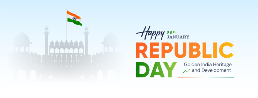 Republic Day Poster With Ashoka Chakra And Tricolor Photo