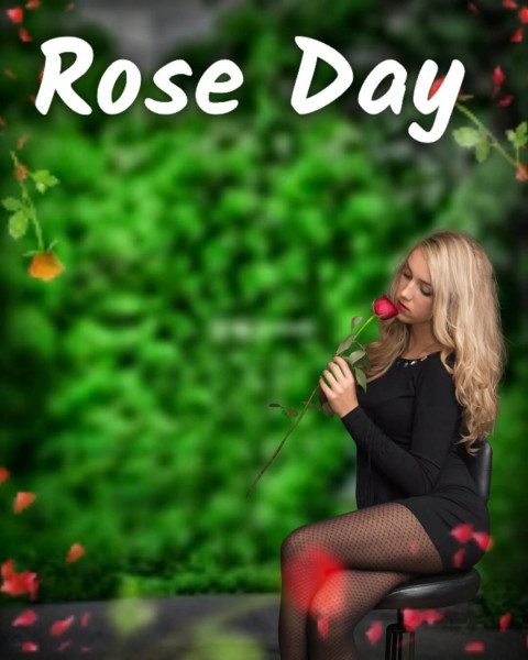 Rose Day Photo Editing Background For Picsart Valentine Girl