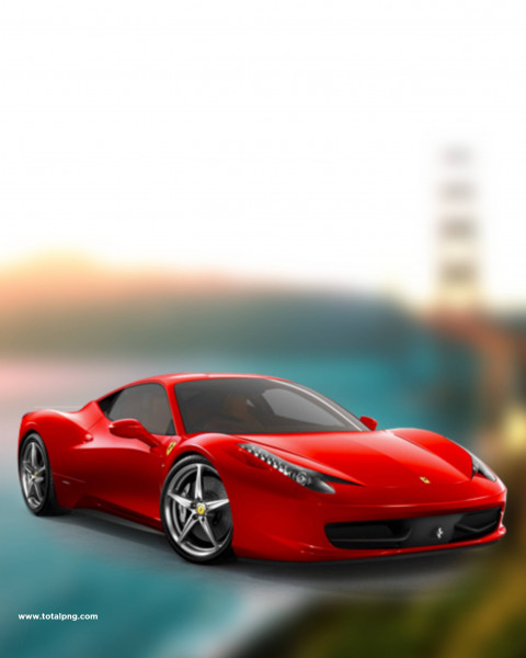 Royal Red Car CB PicsArt Full HD Background Download