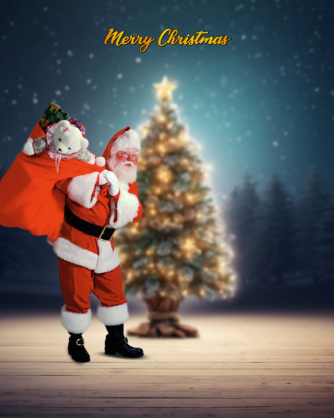 Santa Claus Background For Merry Christmas Photo Editing Wallpapers