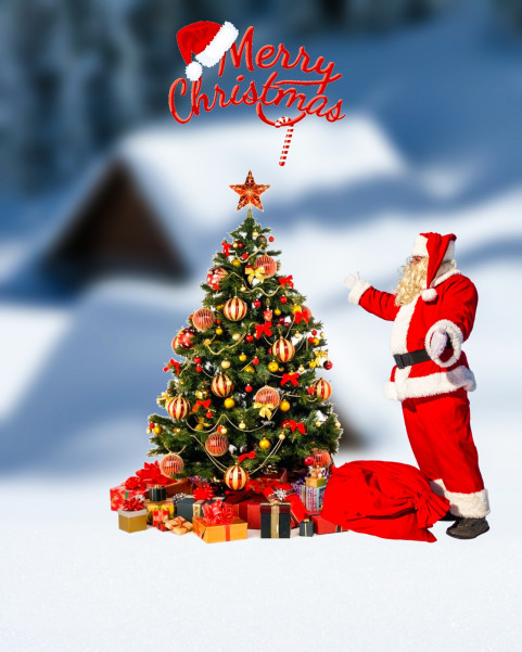 Santa Claus Christmas Photo Editing CB Background