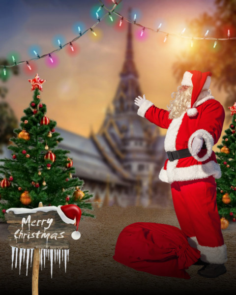 Santa Claus Christmas Photo Editing New CB Background