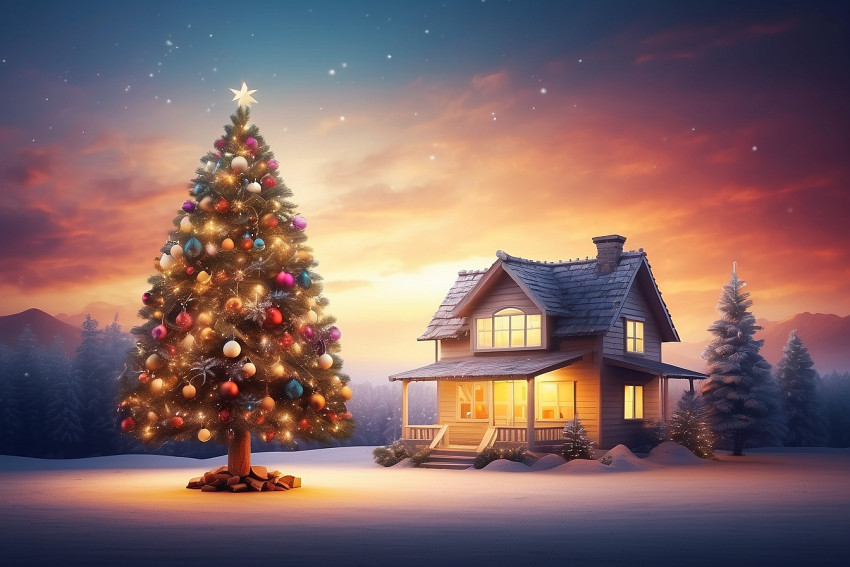 Santa Claus House For Christmas Editing Wallpapers For Desktop Img