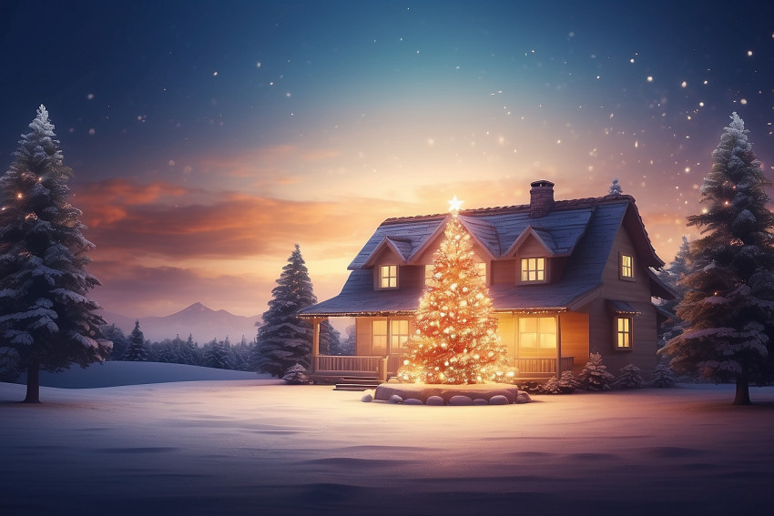 Santa Claus House For Merry Christmas Editing Wallpapers For Desktop