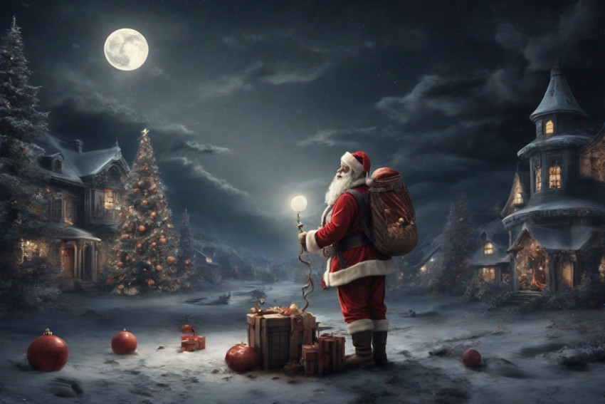 Santa Claus Wallpapers Outdoor Christmas Background