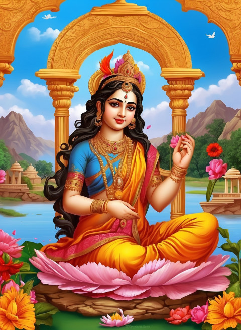 Saraswati Pooja Editing HD Background With Swans In Water Photo  Free