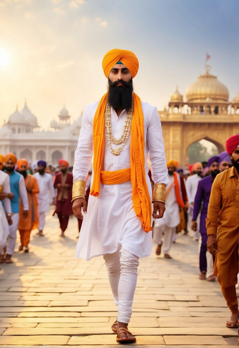 Sikh Guru Govind Singh Jayanti Background HD With Gurudwara