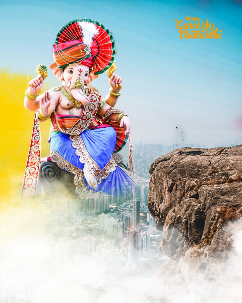 Sky Ganesh Chaturthi Editing Background HD Download DP