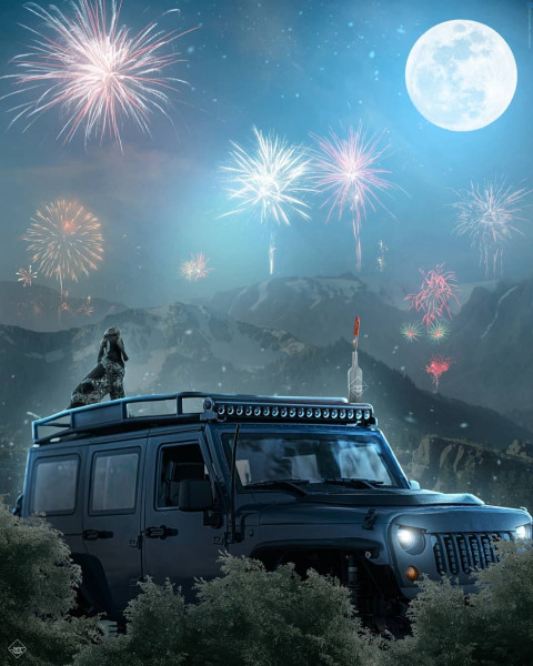 Sky with Car Background