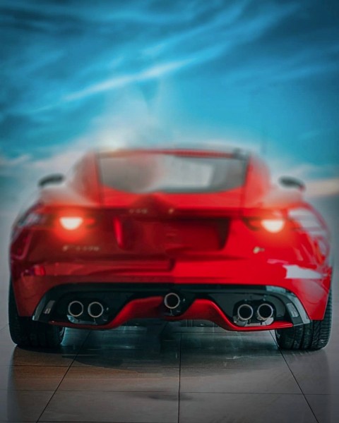 Sky With Red Car CB Background Full HD