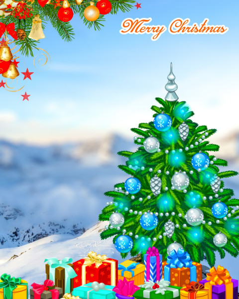 Snapseed Christmas Tree Free Wallpaper Stock For Editing HD Background