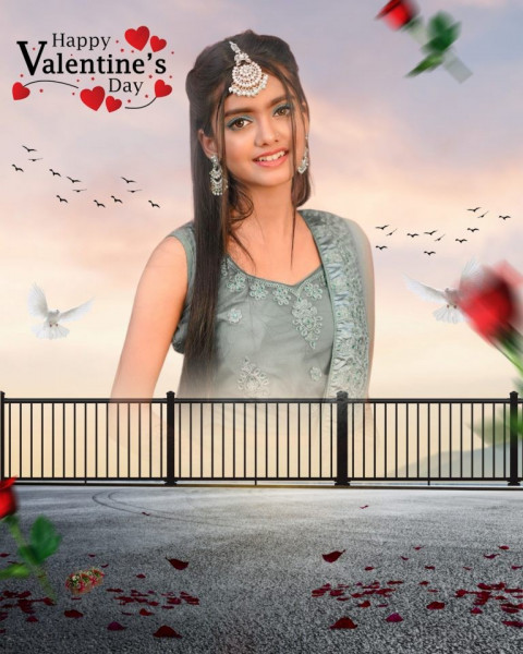 Snapseed Valentine's Day CB Background With Girls HD Smile
