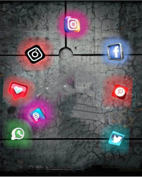Social Media Icon  Editing Photoshop Background HD Images