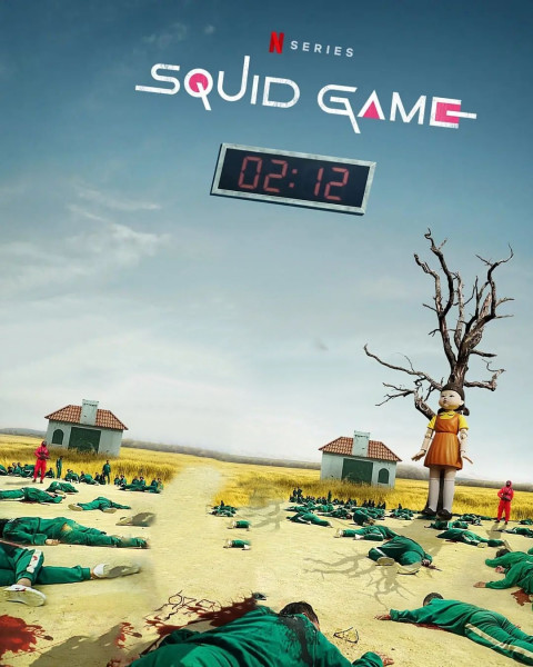 Squid Movie Poster Photo Editing Background New