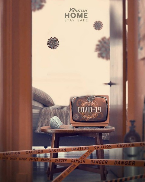 Stay Home Lockdown Picsart Background