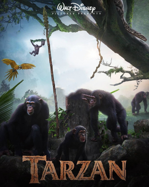 Tarzan Movie Poster Background For Sony Jackson Editing