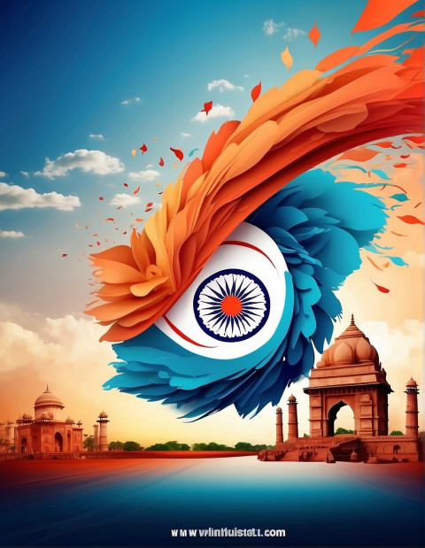 Tiranga AI Images HD Free For Republic Day Background CB Edit